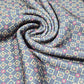 Geometric Diamond Scuba Fabric 58" Retro Stretch Dressmaking Fabric By The Meter