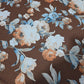 Brown Floral Dri Fit Jersey Fabric 58" Sports Stretch Activewear Fabric By The Meter