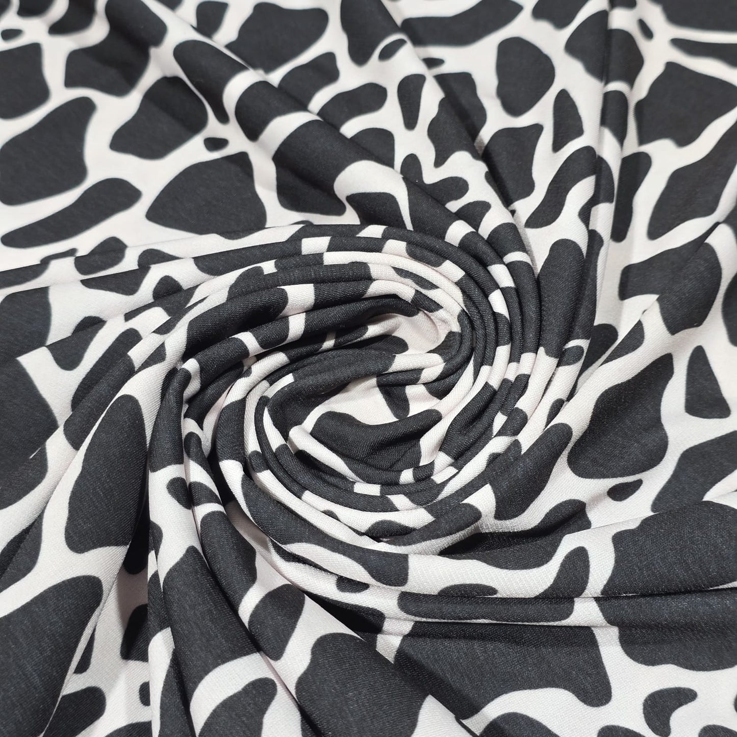 White Giraffe Print ITY Stretch Fabric 58" Jersey Fabric By The Metre