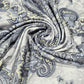 Grey Paisley ITY Stretch Fabric 58" Jersey Dress Fabric By The Metre
