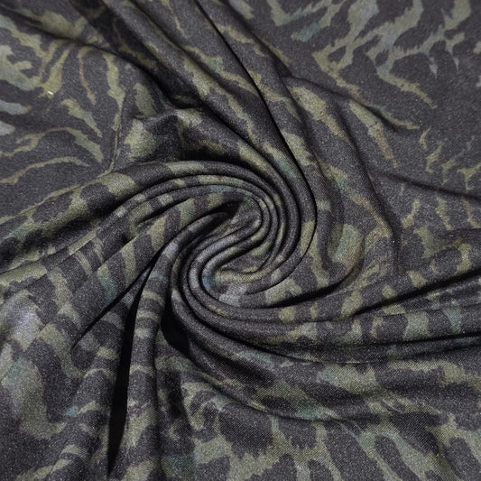 Abstract Animal Print ITY Knit Jersey Fabric 58" Stretch Dress Fabric By The Metre