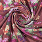 Vintage Floral ITY Jersey Fabric – Rust Multi – 58" Wide Stretch Dressmaking Fabric Sold By The Metre