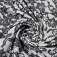 Black Floral Lace Print ITY Jersey Fabric 58" Stretch Dress Fabric By The Metre