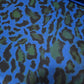 Blue Leopard Print Polyester Jersey Fabric – 58" Wide Stretch Dressmaking Fabric Sold By The Metre