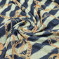 Baroque chain print Ponte Roma Green Jersey Stretch Dress Craft Fabric 58" Meter