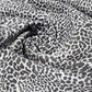 Black & Grey Animal Print Jersey Fabric – 58" Wide Soft Stretch Leopard Print Dressmaking Fabric Sold By The Metre
