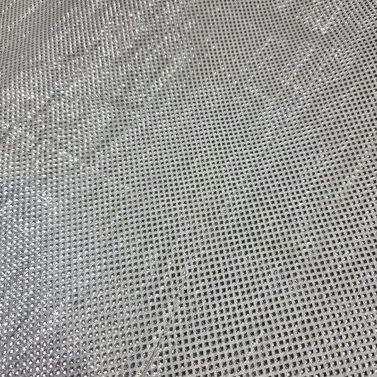 Silver Lame Fabric – 44" Wide | Metallic Stretch Lame Fabric | Sold by the Meter