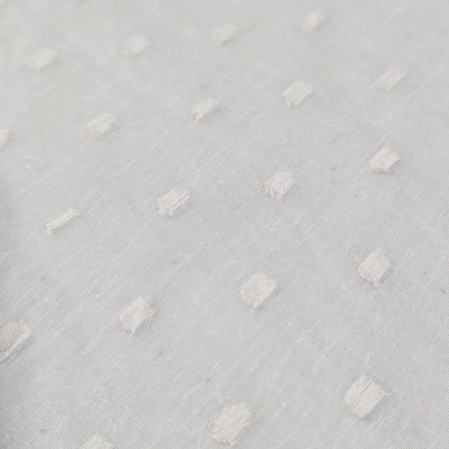 White Swiss Dot Chiffon Fabric – Lightweight Sheer Dress Fabric | 44" Wide | Sold by the Meter