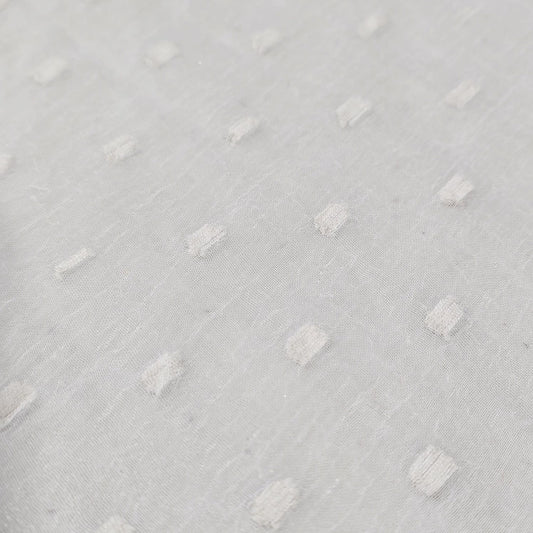 White Swiss Dot Chiffon Fabric – Lightweight Sheer Dress Fabric | 44" Wide | Sold by the Meter