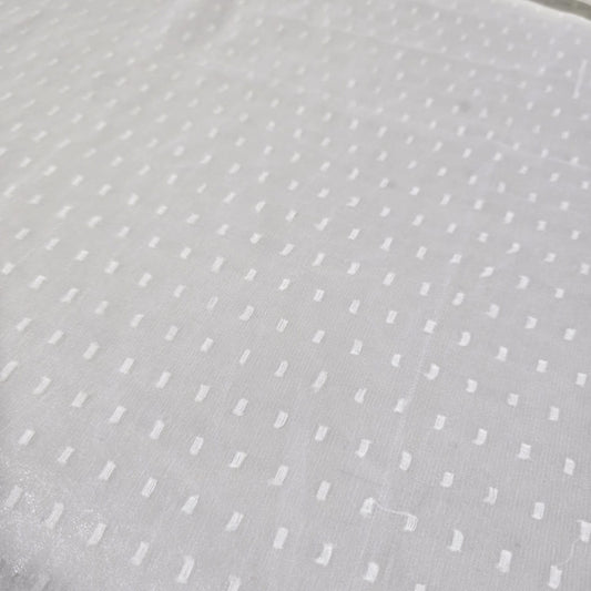 Ivory Dobby Chiffon Fabric – Lightweight Sheer Dress Fabric | 44" Wide | Sold by the Meter