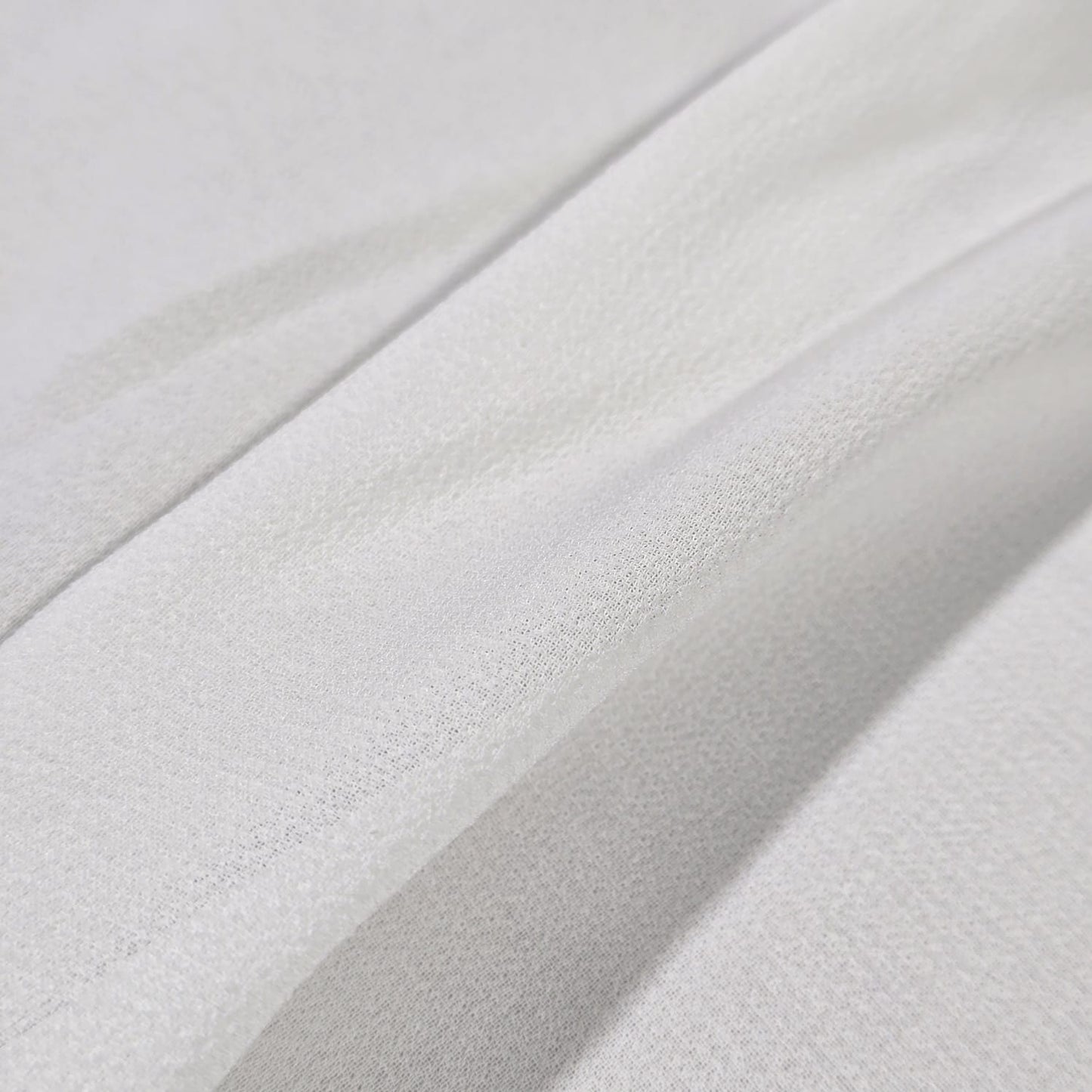 White Moss Crepe Fabric – Soft Flowing Dress Fabric | 44" Wide | Sold by the Metre