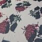 Floral Chiffon Fabric – Beige with Red Floral Print | 44" Wide | Sold by the Metre