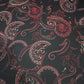 Black & Red Paisley Chiffon Fabric – 44" Wide | Sold by the Metre