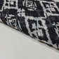 Black & White Ikat Chiffon Fabric – 44" Wide | Sold by the Metre