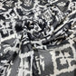 Black & White Ikat Chiffon Fabric – 44" Wide | Sold by the Metre