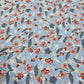 Blue Crepe Floral Dress Material Soft Polyester Craft Drape Fabric 58" By The Meter