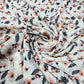 Ivory Crepe Floral Dress Material Soft Polyester Craft Drape Fabric 58" By The Meter