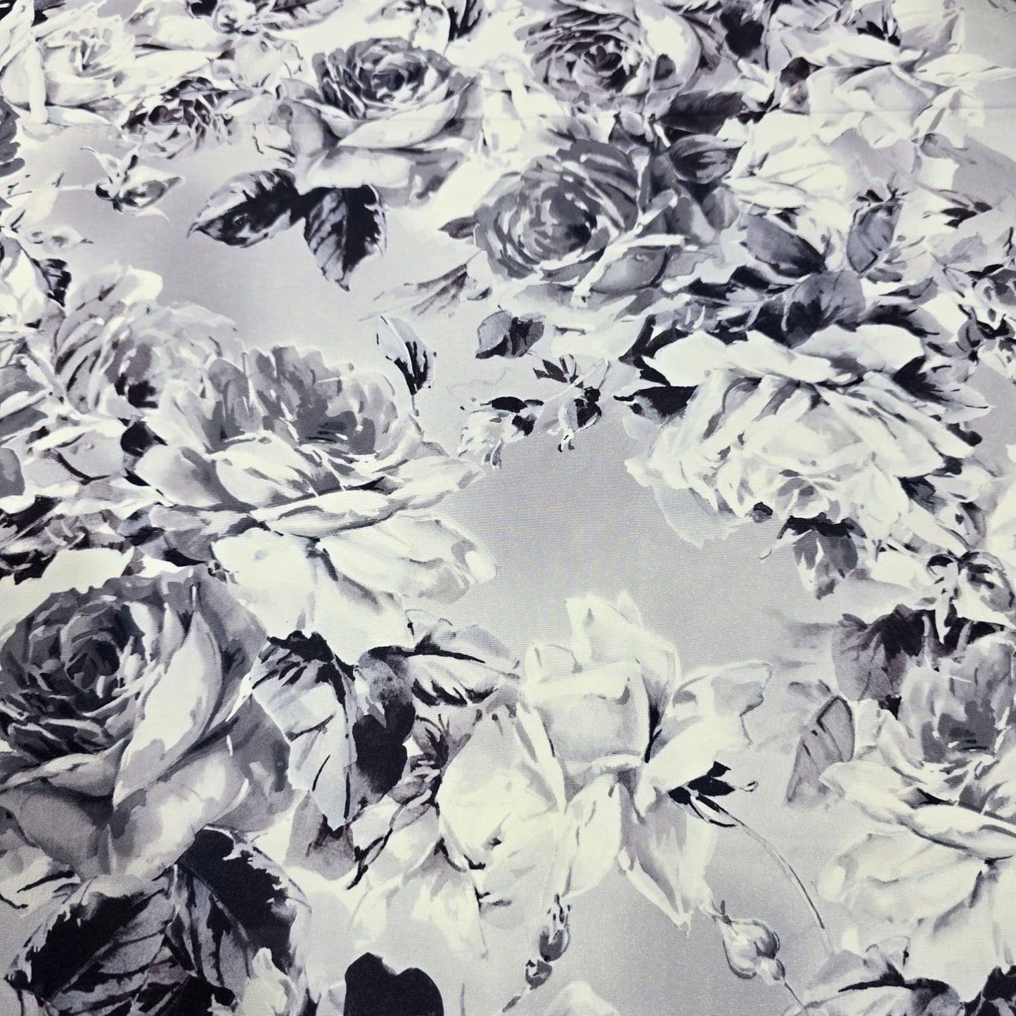 Lemon Floral Crepe Fabric – 58" Wide | Sold by the Metre