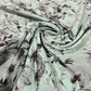 Mint Monochrome Floral Crepe Fabric – 58" Wide | Sold by the Metre