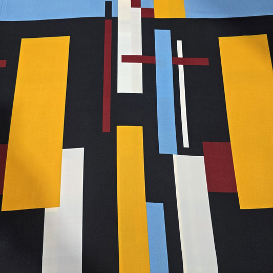 Abstract Geometric Crepe Fabric – 58" Wide | Sold by the Metre