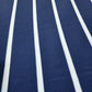 Navy Blue White Stripe Crepe Drape Craft Dress Fabric 58" By The Meter