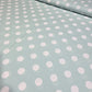 Mint Polka Dot Crepe Fabric – 58" Wide | Sold by the Metre