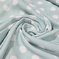 Mint Polka Dot Crepe Fabric – 58" Wide | Sold by the Metre