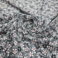 Black & White Mini Floral Print Crepe Fabric – 58" Wide | By the Meter