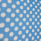 Sky Blue & White Polka Dot Chiffon Fabric – 58" Wide | Lightweight Printed Dress Material | Soft Sheer Fabric | By the Meter