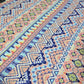 Aztec Tribal Stripe Printed Chiffon Fabric – Multicolor Geometric Boho Pattern | 58" Wide | Soft Lightweight Dress Material | By the Meter