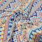 Aztec Tribal Stripe Printed Chiffon Fabric – Multicolor Geometric Boho Pattern | 58" Wide | Soft Lightweight Dress Material | By the Meter
