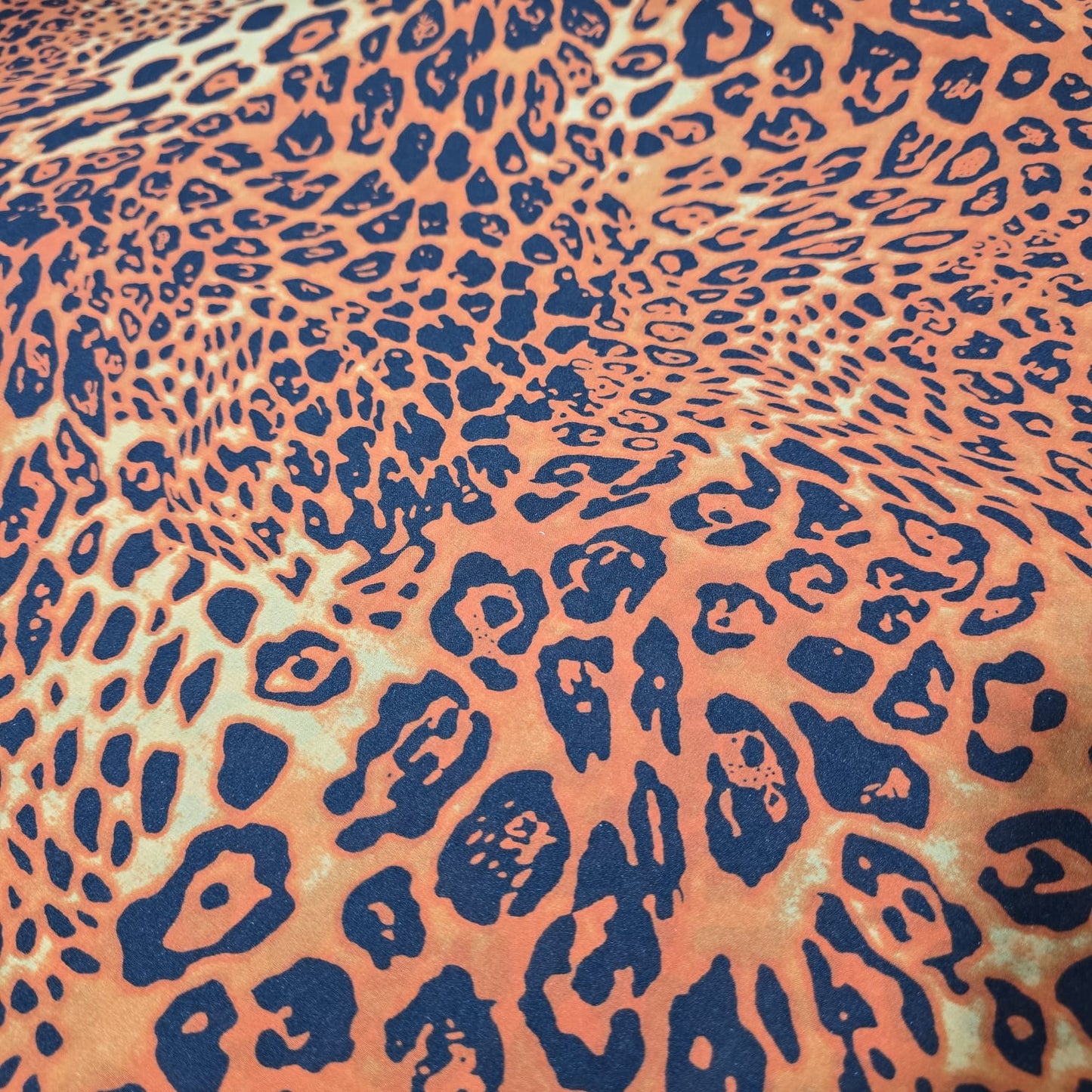 Leopard Animal Print Chiffon Fabric – Brown & Black Safari Pattern | Soft Lightweight Designer Dress Material | 58" Wide | By the Meter