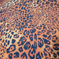 Leopard Animal Print Chiffon Fabric – Brown & Black Safari Pattern | Soft Lightweight Designer Dress Material | 58" Wide | By the Meter