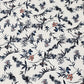 Elegant Botanical Floral Crepe Fabric – White Floral &amp; Butterfly Print Dress Material | Soft Lightweight Fabric | 58" Wide | By the Meter