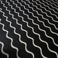 Black White Wave Print Velour Stretch Fabric | Soft Velvet Jersey Material | 58" Wide Dress Fabric | Sold by the Metre