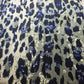 Blue Animal Print Velour Stretch Fabric | Soft Velvet Jersey Material | 58" Wide Dress Fabric | Sold by the Metre