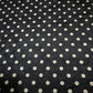 Black White Polka Dot Velour Stretch Fabric | Soft Velvet Jersey Material | 58" Wide Dress Fabric | Sold by the Metre