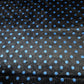 Black Blue Polka Dot Velour Stretch Fabric | Soft Velvet Jersey Material | 58" Wide Dress Fabric | Sold by the Metre