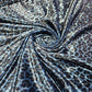 Blue Leopard Print Stretch Velour Fabric – Soft Velvet Jersey Dress Fabric 58" Wide | Sold by the Metre