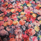 Vintage Floral Stretch Velour Fabric – Soft Velvet Jersey Dress Fabric 58" Wide | Multicolour Rose Print | Sold by the Metre