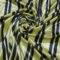 Olive Green & Black Stripe Stretch Velour Fabric – Soft Velvet Jersey 58" Wide | Vertical Striped Dress Fabric | Sold by the Metre