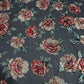 Black Floral Burnout Velvet Mesh Fabric – Devoré Rose Sheer Dress Fabric 58" Wide | Luxury Evening Fabric | Sold by the Metre