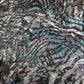 Black Silver Blue Glitter Velour Devoré Stretch Fabric – Burnout Velvet Dress Fabric 58" Wide | Luxury Stretch Fabric | Sold by the Metre