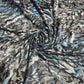 Black Silver Blue Glitter Velour Devoré Stretch Fabric – Burnout Velvet Dress Fabric 58" Wide | Luxury Stretch Fabric | Sold by the Metre