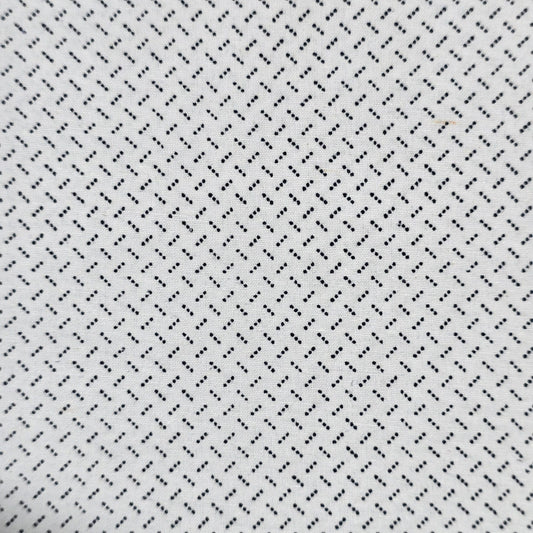 White & Black Geometric Cotton Poplin Fabric – 58" Wide Printed Craft, Dress & Quilting Fabric | 100% Cotton | Sold by the Metre