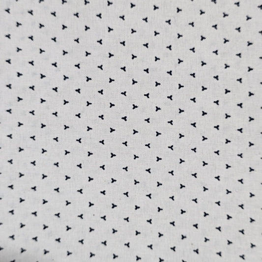 White & Black Geometric Cotton Poplin Fabric – 58" Wide Printed Craft, Dress & Quilting Fabric | 100% Cotton | Sold by the Metre