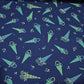 Navy Umbrella Print Cotton Poplin Fabric – 58" Wide | 100% Cotton Novelty Dressmaking & Craft Fabric | Sold by the Metre