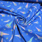 Türkisfarbenes Eis, 100 % Baumwolle, Vintage-Material, neuartiger Blumenstoff für Kleider, Bastelarbeiten, Quiltstoff, 111,8 cm