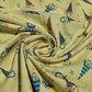 Türkisfarbenes Eis, 100 % Baumwolle, Vintage-Material, neuartiger Blumenstoff für Kleider, Bastelarbeiten, Quiltstoff, 111,8 cm