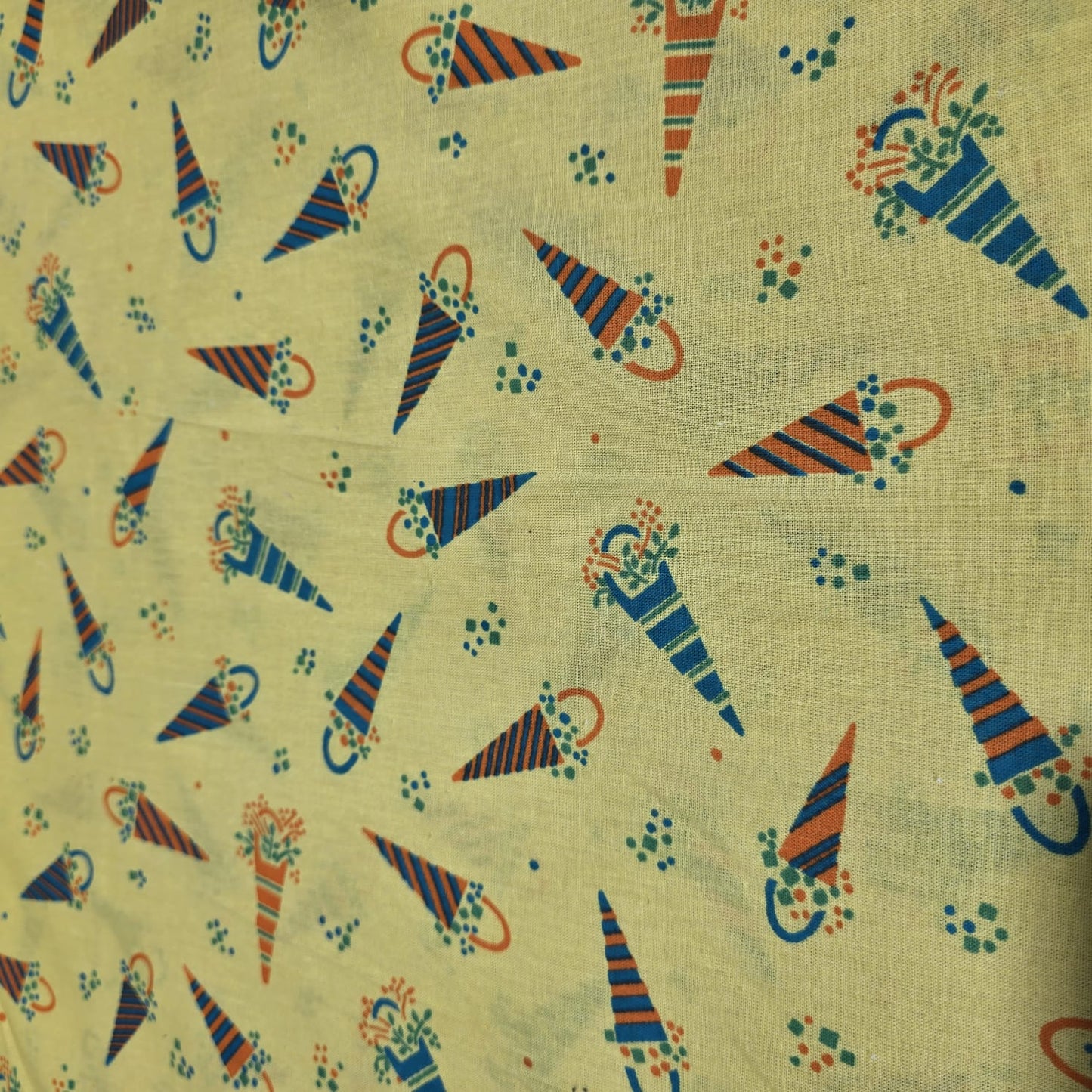 Türkisfarbenes Eis, 100 % Baumwolle, Vintage-Material, neuartiger Blumenstoff für Kleider, Bastelarbeiten, Quiltstoff, 111,8 cm